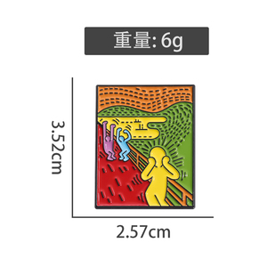 Sming pins sáng tạo sơn dầu Trâm xe mèo đen đĩa bơ Cá voi thuyền vịt Chuột quạ cô gái Sách Hoa sọ - Product Image 6