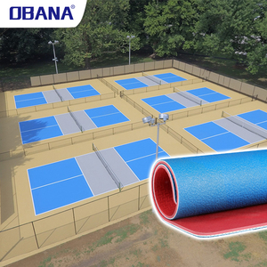 Revêtement de sol pour terrain de pickleball multisports, recyclable, imperméable, en PVC et acrylique, antidérapant, pour les salles de sport intérieures/extérieures - Product Image 1