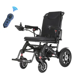 2024 yeni sıcak satış alüminyum alaşım hafif tekerlekli katlanır güç uzaktan kumanda elektrikli tekerlekli sandalye yetişkin için