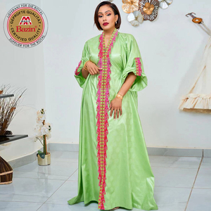 <span class=keywords><strong>Boubou</strong></span> <span class=keywords><strong>Bazin</strong></span> Riche de Qualité Supérieure avec Broderie Guipure, Nouvelle Robe Dashiki Nigériane Originale Parfumée pour <span class=keywords><strong>Femme</strong></span>, Mariage et Fête - Product Image 1