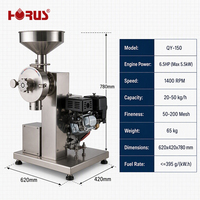Broyeur à essence QY-50 6,5 CV en acier inoxydable de qualité alimentaire, double usage : moulin à sec et équipement de fabrication de pâte d'arachide