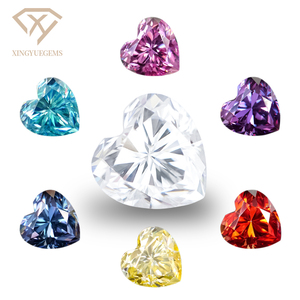 Pietra di <span class=keywords><strong>Moissanite</strong></span> Sciolta a Forma di Cuore, Colore DEF, Certificato GRA, per Creazione di Gioielli Fai-da-Te - Product Image 1