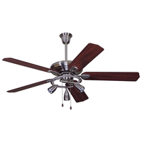 Ventilateur de Plafond de Luxe Fantaisie Silencieux à 5 Lames avec Lumière pour Chambre à Coucher Patio Café