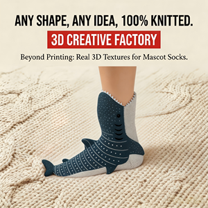 Chaussette requin baleine 3D pour le programme de sensibilisation à la conservation de la faune marine, cadeau unisexe pour enfants et adultes, jouet en peluche tricoté sur mesure en gros - Product Image 1