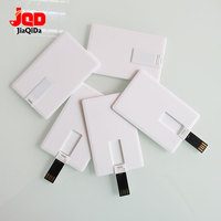USB Flash Drive Kartu Kredit Mini Hadiah Pribadi Pabrik dengan Logo Kustom Pendrive Promosi Memorias USB Pembuatan Sampel Cepat