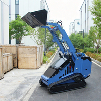 Penjualan Pabrik Cina CE/EPA Track Mini Skid Steer Loader Dengan Bucket Trencher Rotary Plow
