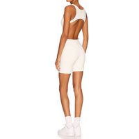 Nouveau Body sans manches femmes Bodycon combinaisons Fitness Shorts combinaison pour l'entraînement