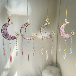 Attrape-soleil en cristal naturel de haute qualité en gros, attrape-soleil lune, attrape-soleil améthyste, carillons éoliens - Product Image 3