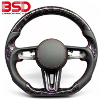 Volant en cuir noir et fibre de carbone adapté aux Mazda 3 Axela 6 CX30 CX50 MX30 CX3 CX4 CX5 GT Sport