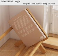 Hot Selling Wood Tilting Bookcase Desktop Book Shelf Organizer Bookshelves Storage Rack for CDs/Magazine/Books Display