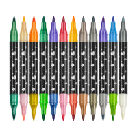 Lot de 24 marqueurs acryliques scintillants en plastique, stylos surligneurs perlés à paillettes pour cahiers, dessins colorés pour enfants et étudiants