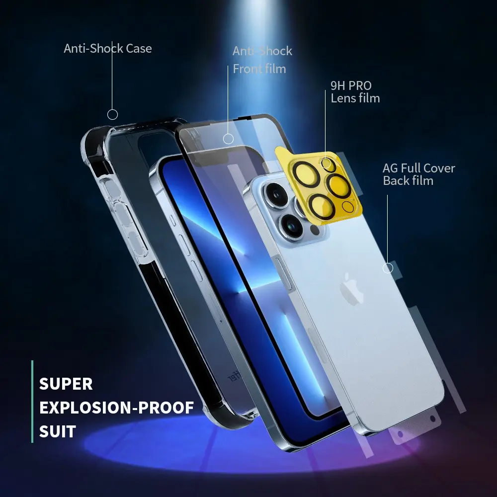 Groothandel D30 Buffer Schermbeschermer Explosiebestendig Voor Iphone 15 14 Pro Flexibele Gehard Glas Beschermfolie