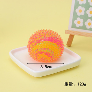 Jouet de décompression en forme de géométrie, style célébrité internet, avec lignes fluides, à pétrir et à rebond lent, boule à picots anti-stress - Product Image 3