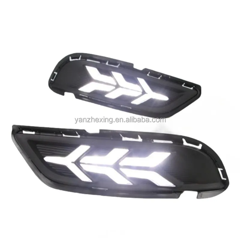 YZX 12V Car LED Daytime Running Light LED Daytime Running Light Turn Signal Car DRL Fog Lamp Para 17-18 Buick GL8 28T/25S