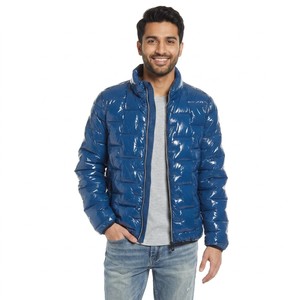 Parka acolchada para hombre, chaqueta de bombardero acolchada con capucha desmontable, cortavientos personalizado grueso, prendas de vestir de invierno de gran tamaño - Product Image 1