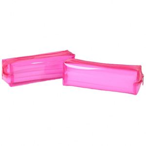 กล่องดินสอสำหรับนักเรียน  กระเป๋าใส่ปากกาสีสันสดใส  ความจุขนาดใหญ่  วัสดุ PVC  มองเห็นได้ชัดเจน  ซองใส่ดินสอ  อุปกรณ์เครื่องเขียน  รับทำโลโก้ตามสั่ง - Product Image 5