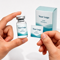Emballage et étiquettes personnalisés pour ampoules de 10 ml, solution d'essence, flacon de peptide lyophilisé, petite boîte en papier