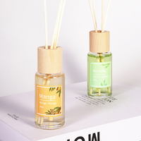 Ventes directes d'usine 30ml diffuseur d'huile essentielle d'aromathérapie bouteille en verre décor à la maison parfum diffuseur de roseau avec bouchon en bois