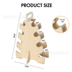 Wooden <b>Dumbbell</b> Storage Rack 3 Tier Portable Gym Equipment Organizer Indoor Use - Product Image 4
