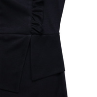 Robe Peplum pour Femme Manches Longues Robe Moulante Formelle Midi Robe Casual Bureau Soirée Porter Tissu Extensible Robe Élégante