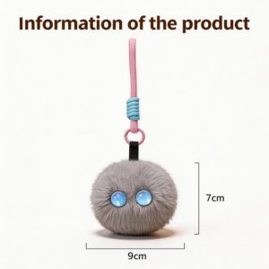 Juguete <span class=keywords><strong>de</strong></span> Peluche Robótico Inteligente con IA, Interactivo por Voz, con App, Compañero Emocional, Llavero, Wi-Fi, 100% Poliéster, Alivia el Estrés - Product Image 4