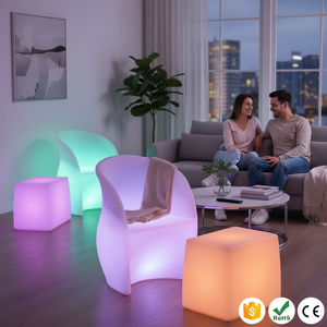 Divano in plastica decorativa <span class=keywords><strong>a</strong></span> LED per soggiorno appartamento scuola e ospedale uso di mobili comodi per massaggi e relax - Product Image 3