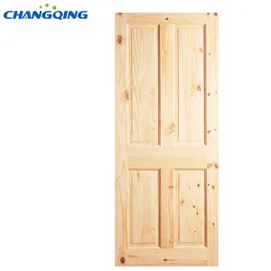 Solid Wood Door Interior Solid Pine Wooden 6 Panel Doors