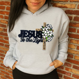 Grand Patch <span class=keywords><strong>Brodé</strong></span> en Chenille avec Croix de Jésus et Motif Floral pour Vestes, Sacs à Dos, Chapeaux, Foi Chrétienne, Applique à Repasser - Product Image 4