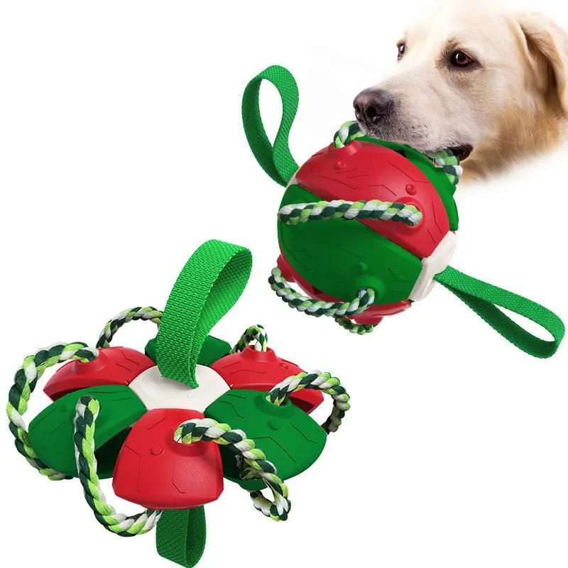 2024 yeni tasarım Pet oyuncaklar halat köpek topu Pet interaktif köpek eğitim römorkö-of-savaş oyuncak açık futbol köpek oyuncak