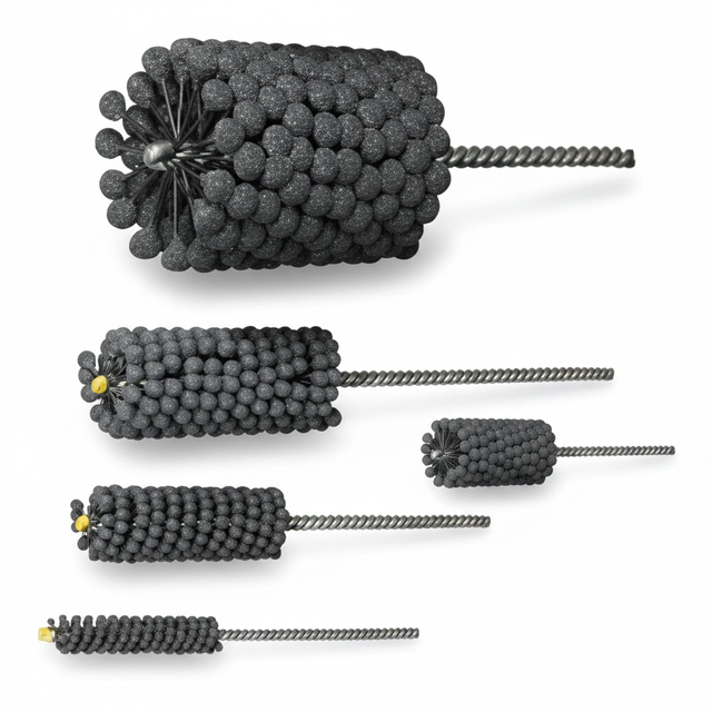 Industrial Silicon Carbide Flexible Cylinder Honing Brush Tool for Internal Pipe Polishing and Hole Deburring Ball Hone