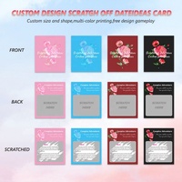 Cartes à gratter personnalisées pour couples avec design gratuit, vente en gros à bas prix, carton duplex et papier offset, tailles personnalisées