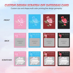 Scratch <b>Cards</b> Supplier Custom Couple <b>Cards</b> Free Design Couple Bonding Game Low-cost Wholesale Scratch Paper - Product Image 2