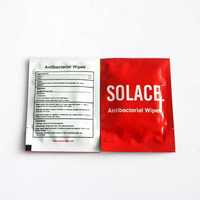 Échantillon gratuit Fabricants Quatre Faces Seal Coton Antibactérien Lingettes Hygiéniques pour Peau Propre Visage Bouche Mains