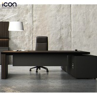 Scrivania Workstation per 4 Persone, Tavolo Direzionale in Legno MFC per Progetti Commerciali e Studi