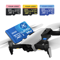 Cartes SD 64 Go/128 Go/256 Go, fiables, haute vitesse, en plastique, pour caméras embarquées et caméras 4K, résistantes aux températures extrêmes, garantie 10 ans