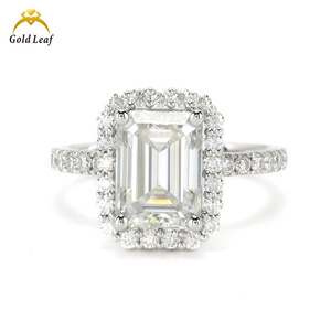 Custom Igi Report 14k Gold Lab Grown Diamond <strong>Silver</strong> 925 <strong>Rings</strong> VVS VS CVD <strong>Emerald</strong> 1ct 2carat 3carat 4carat Lab Grown Diamond <strong>Ring</strong> - Product Image 1