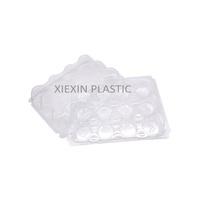 Boîte de présentation en plastique transparente pour cupcakes et muffins jetables à 12 trous, emballage en blister PET pour desserts et gâteaux