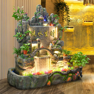 น้ำพุหินมงคลพร้อมไฟแบ็คไลท์ ตกแต่งภายในและภายนอกอาคาร สำหรับห้องนั่งเล่น ลานบ้าน บ่อปลา - Product Image 4