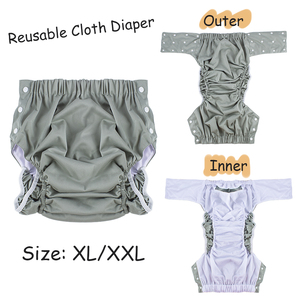 Babyshow <span class=keywords><strong>Couche</strong></span>-culotte en tissu réutilisable pour adulte, imperméable, respirante, <span class=keywords><strong>lavable</strong></span>, sous-vêtement d'incontinence avec protection anti-fuites pour personnes <span class=keywords><strong>âgée</strong></span>s - Product Image 6