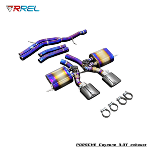 ระบบท่อไอเสีย catback ไทเทเนียมสำหรับ Porsche <span class=keywords><strong>Cayenne</strong></span> <span class=keywords><strong>GTS</strong></span> / <span class=keywords><strong>Turbo</strong></span> S พร้อมท่อเรโซแนนท์ - Product Image 3