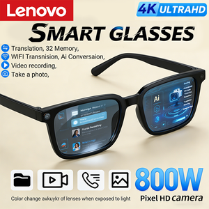 Lunettes Intelligentes M01.1 Meta, Monture en Plastique Noir et Titane, Caméra IA, Musique Bluetooth 4K, Enregistrement d'Appels, Lunettes de Soleil - Product Image 6