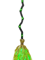 Balai de sorcière LED animé avec son et mouvement automatique, accessoire d'Halloween pour maison hantée, décoration de scène de fête effrayante en intérieur