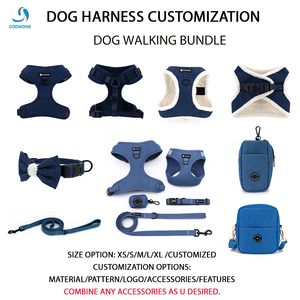 Coowone One Stop Solution Clip frontal Arnés para perros con estilo personalizado Soporte para bolsa de caca de mascota <span class=keywords><strong>Collar</strong></span> de perro de liberación rápida - Product Image 3