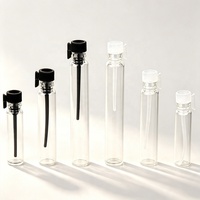 Flacons de parfum vides miniatures de 1 ml, 1,5 ml, 2 ml, 3 ml, flacons d'échantillons de parfum de voyage en verre avec bouchon en plastique