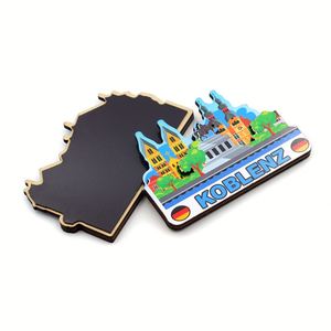 Hot Sales Custom Print Logo Country Cities Tourism Souvenirs Customized Laser Engrave 3D Wooden <b>Fridge</b> Magnets - Product Image 1