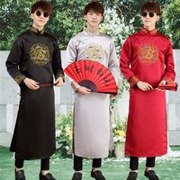 Eco party Chinese Wedding Robe Groom sman Traditionelles chinesisches Brautkleid Herren Bräutigam Toast Kleid Tang Kostüm Dragon Jacket