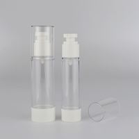 Flacon pulvérisateur sans air blanc en stock 5ml 10ml 15ml, mini atomiseur à tête blanche, emballage cosmétique, flacon pompe sans air pour huile