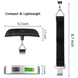 Báscula Digital Portátil para Equipaje de Viaje, 50 kg, Mini Báscula de Mano Personalizable - Product Image 3