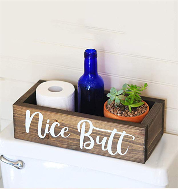 Красивая декоративная коробка для ванной комнаты, деревенский деревянный держатель для туалетной бумаги