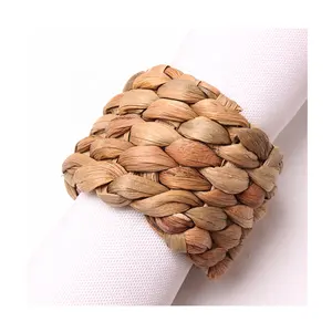 Natural material straw woven corn husk napkin ring